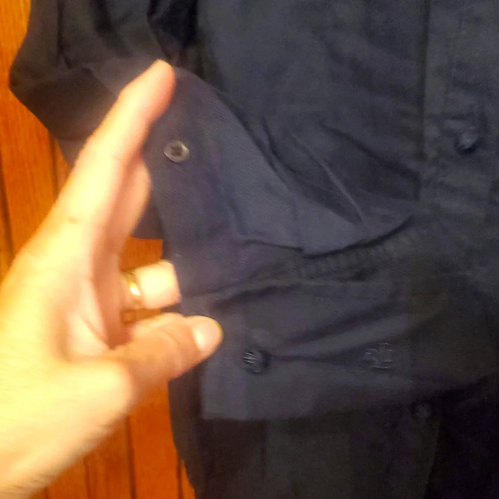 LAUREN SIZE 1X Women's Deep Blue Casual Shirt - Picture 4 of 6